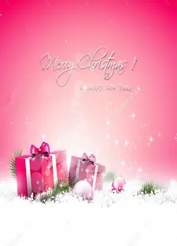 

Pink Merry Christmas Gift Boxes. photo studio background Vinyl cloth High quality Computer printed party backdrop