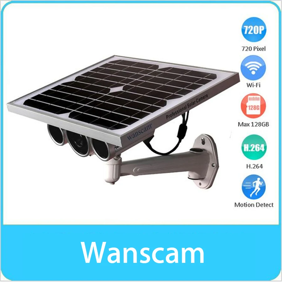 WANSCAM Solar Power Camera P2P Wifi Waterproof HD H.264 ONVIF IR Infrared Motion Detection Camera Support Solar Power & Battery