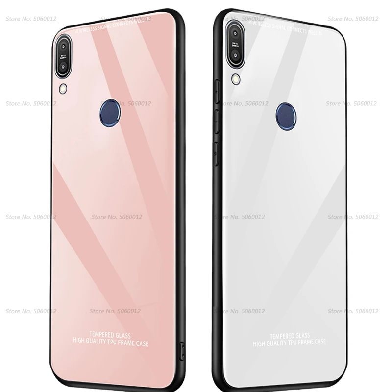 

Tempered Glass Phone Case For ASUS Zenfone Max Pro M1 M2 ZB602KL ZB631KL ZB601KL ZB633KL TPU+Hard Glass Back Cover Protetive