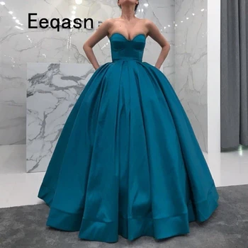 

Sexy Turquoise Off Shoulder Prom Dresses Floor Length Sweetheart Pleated Satin Formal Party Gowns vestidos de graduacion 2020