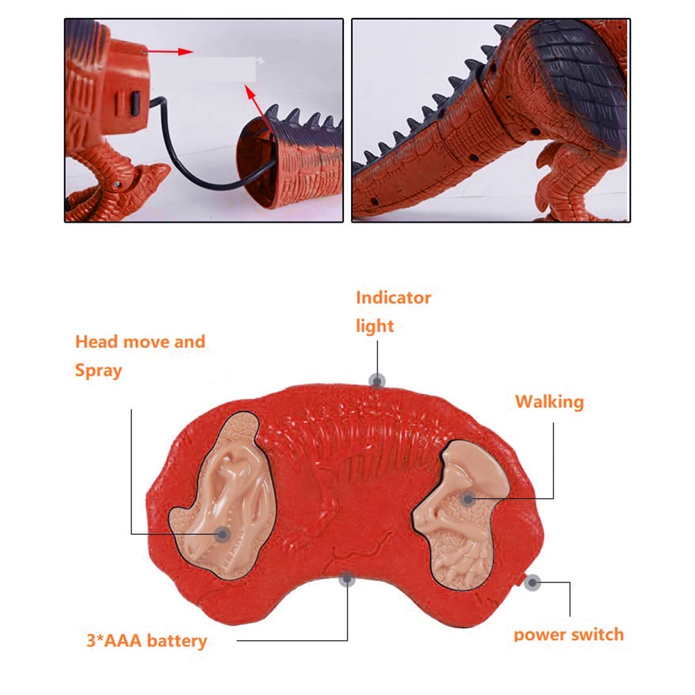 Инфракрасный динозавр RC игрушки с дистанционным управлением Дракон качая голова ходьба спрей светильник вверх глаза Игрушка Дети Детские игрушки Рождественский подарок#30