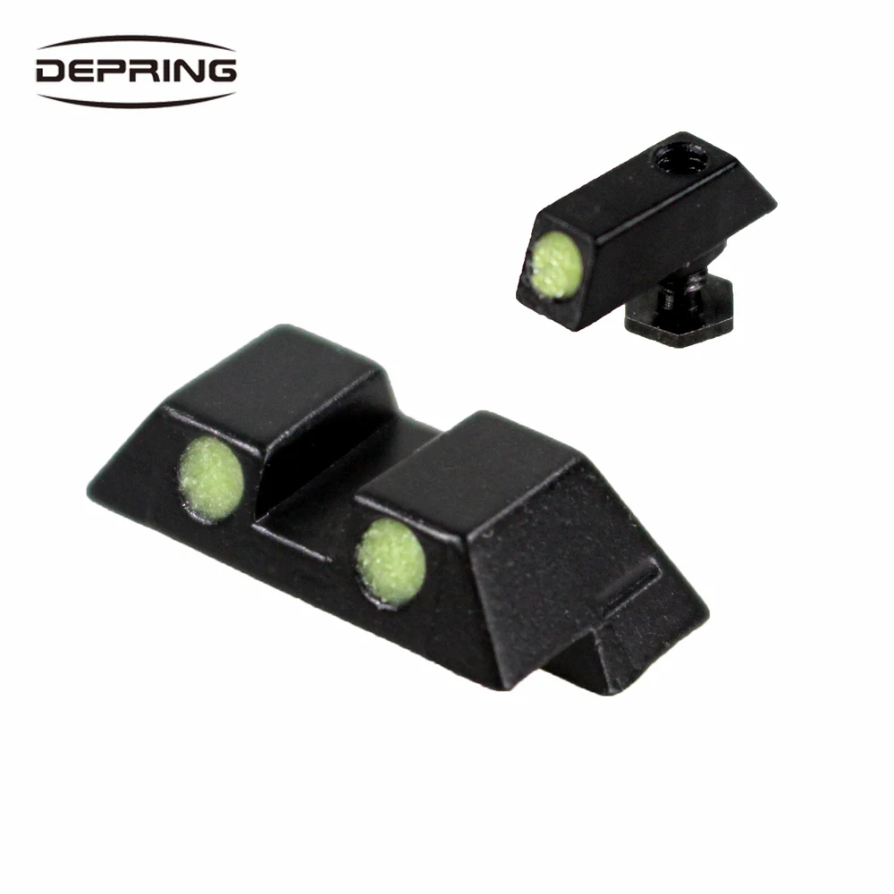 

Green Light Glow in the Dark Front and Rear Night Sight Set for Glock 9mm .357 Sig 40 45GAP