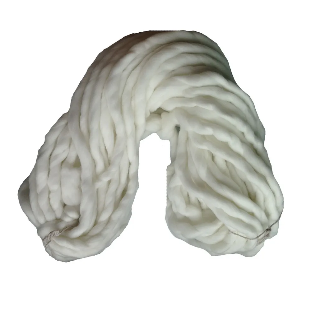 

New Fashion Super Chunky Yarn Soft Woolen Roving Spinning Yarn for Hand Knitting