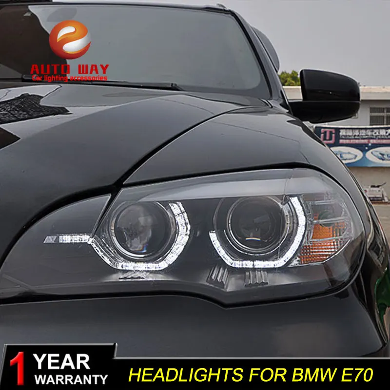 Car Styling Head Lamp case for BMW X5 E70 2007-2010 Headlights X5 E70 LED Headlight DRL Lens Double Beam Bi-Xenon HID Car Styling Head Lamp case for BMW X5 E70 2007-2010 Headlights X5 E70 LED Headlight DRL Lens Double Beam Bi-Xenon HID