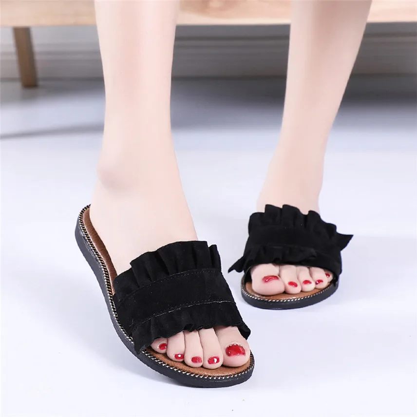 RUIOZE/Женская обувь chausson femme модные однотонные домашние сандалии на плоской