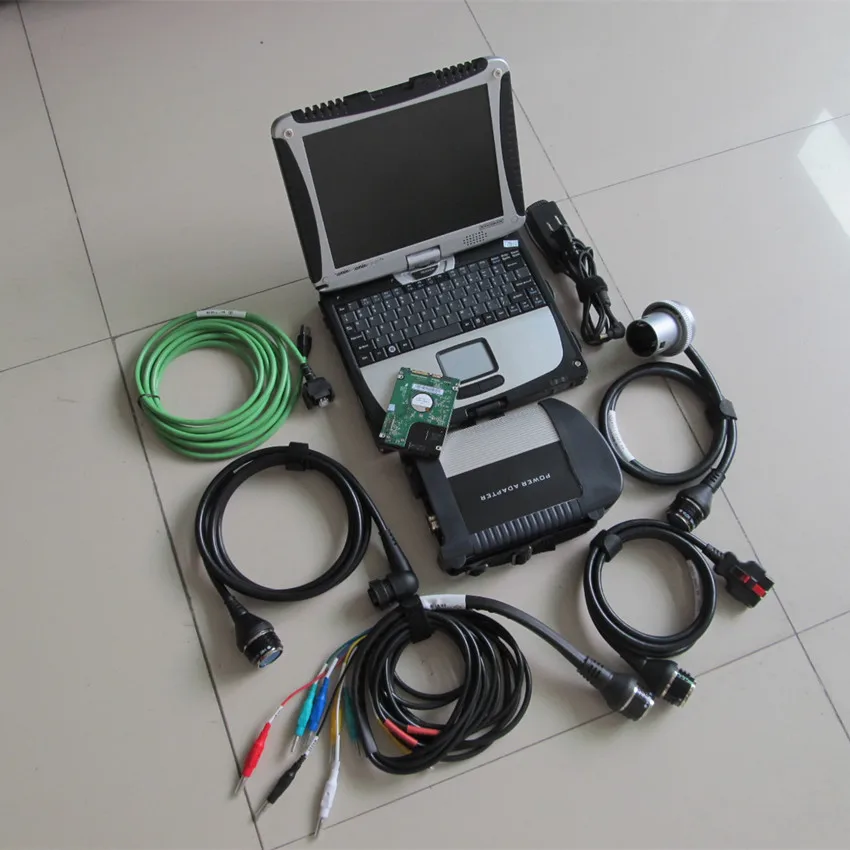 

high quality mb star diagnosis c4 with newest software 320gb hdd with cf19 laptop touch screen diagnostic tool wifi support