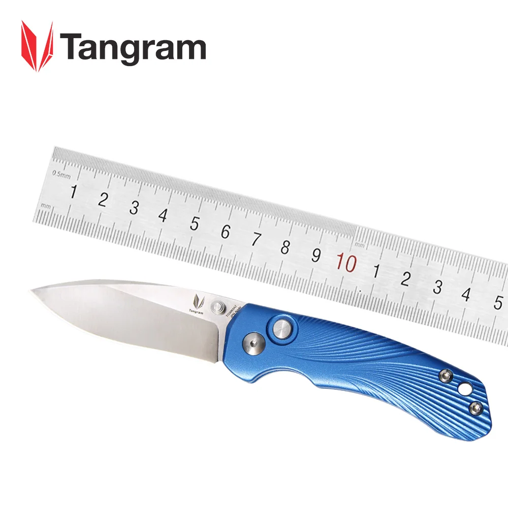 Tangram складной нож Удобная алюминиевая ручка edc карманный охотничий Открытый походный нож для выживания - Цвет: TG3003A2