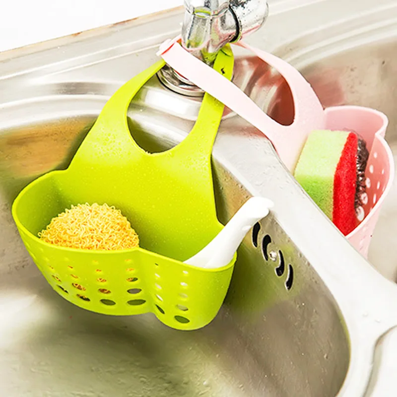 

Adjustable Sink Accessories Storage Basket Snap type Faucet Multiple Use Hang Bag Kitchen Tools Hang Basket