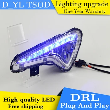 

Car styling For VERNA LED DRL VERNA 2014 led fog lamps daytime running lights High brightness guide LED DRL With blue light