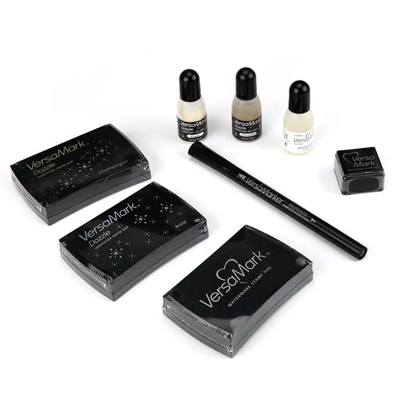 

Japan Tsukineko versamark VMS 001,002,003 Pigment Inkpad,Clear Watermark Stamp Pad Marker Pen Embossing powder imprinted ink Pen