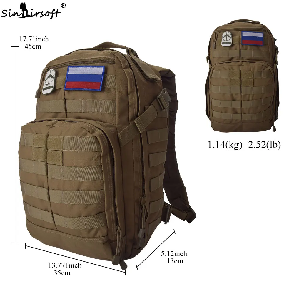 Sinairsoft 30l тактический рюкзак 14 дюйм(ов) ноутбука 600D Оксфорд ткань Молл Открытый