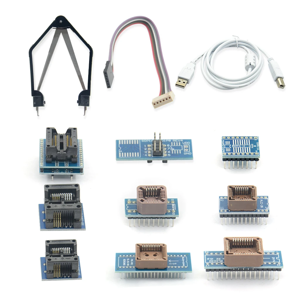 Оригинальный программатор Sinstar V9.0 TL866ii Plus + 10 адаптеров адаптер программатора minipro