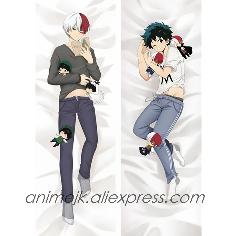 Аниме JK My Hero Академия Midoriya Izuku Todoroki Shoto Мужская подушка для тела Dakimakura Чехол One For All