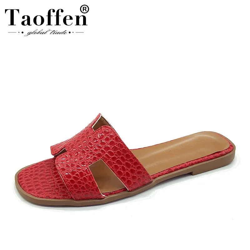 

TAOFFEN 6 Colors Outdoor Daily Fashion Simple Sandals Summer Beach Vacation Shoes Women Club Party Sandals Size 35-39