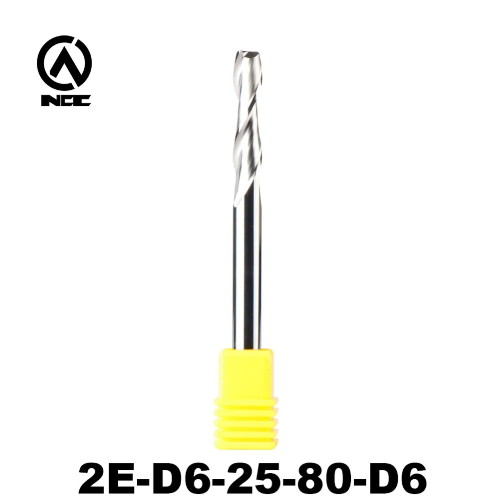 2pcs/lot D6 25 80 D6 Solid Carbide 2 flute Flattened End Mills Long Cutters Straight Shank