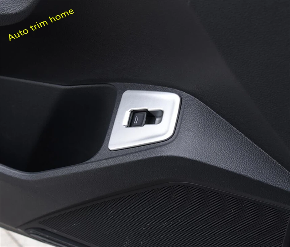 

Lapetus Interior Refit For Volkswagen VW Tiguan 2016 - 2019 Rear Trunk Tailgate Door Button Cover Trim Matte / Carbon Fiber Look