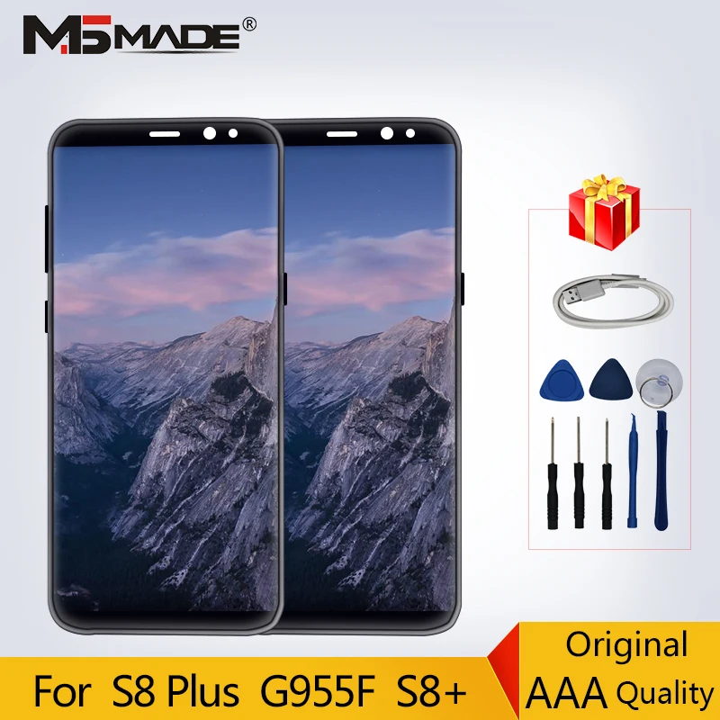 

100% New Original LCDs For Samsung Galaxy S8 PLUS G955 G955F LCD Display Touch Screen Digitizer Replacement Assembly Parts