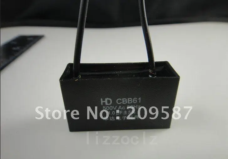 

Fan Capacitor Metallized Capacitor Start Capacitor CBB61 500VAC 1.0uF