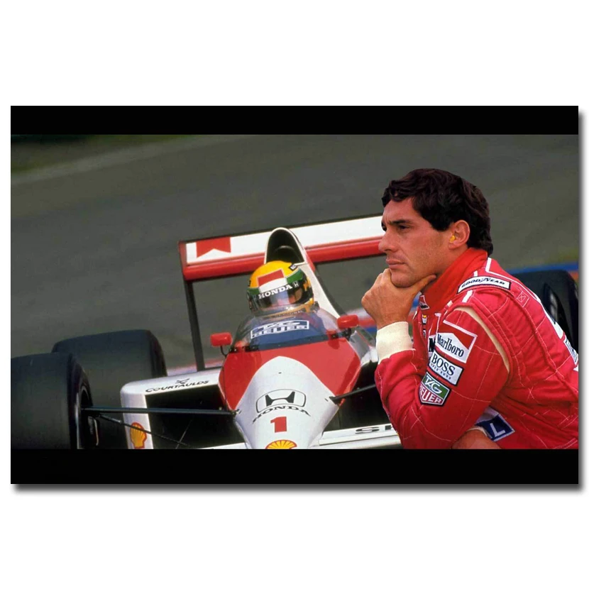 Ayrton Senna da Silva F1 Racer Art Шелковый плакат с принтом 13x20 24x36 дюймов Спортивные картинки