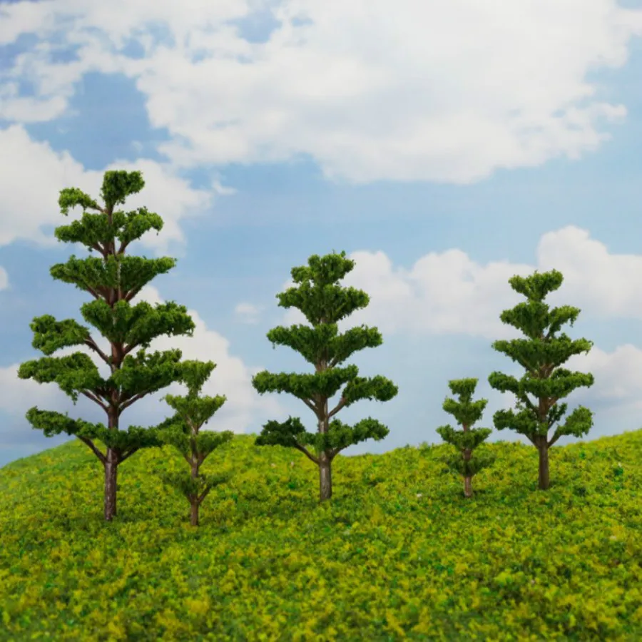 200PcsLot 1500 Scale Mini Plastic Model Trees Train Railroad Scenery for House Classroom Park Layout Scene Kids Toy (9)