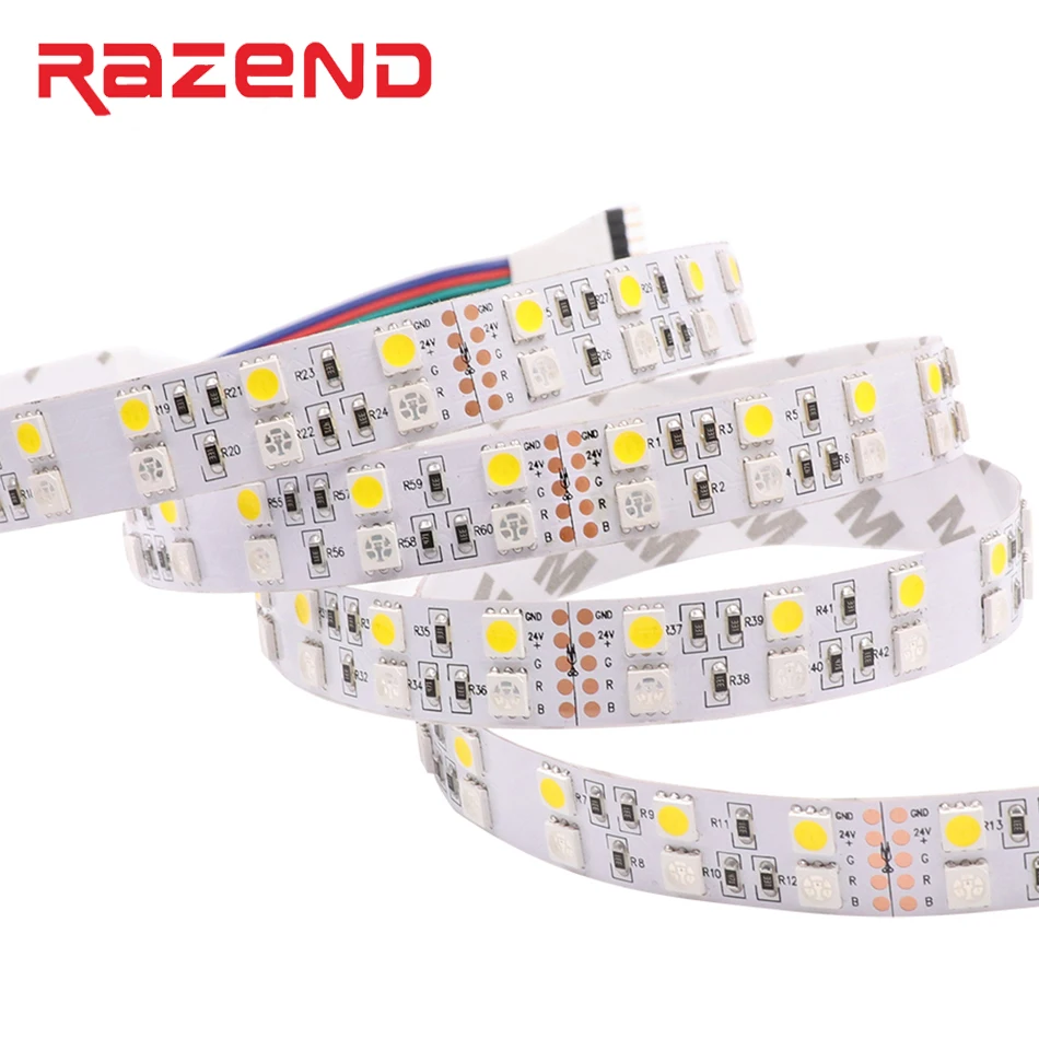 #Best Double Row RGBW led strip DC12V DC24V SMD 5050 120led m RGB Cold warm white Waterproof non waterproof