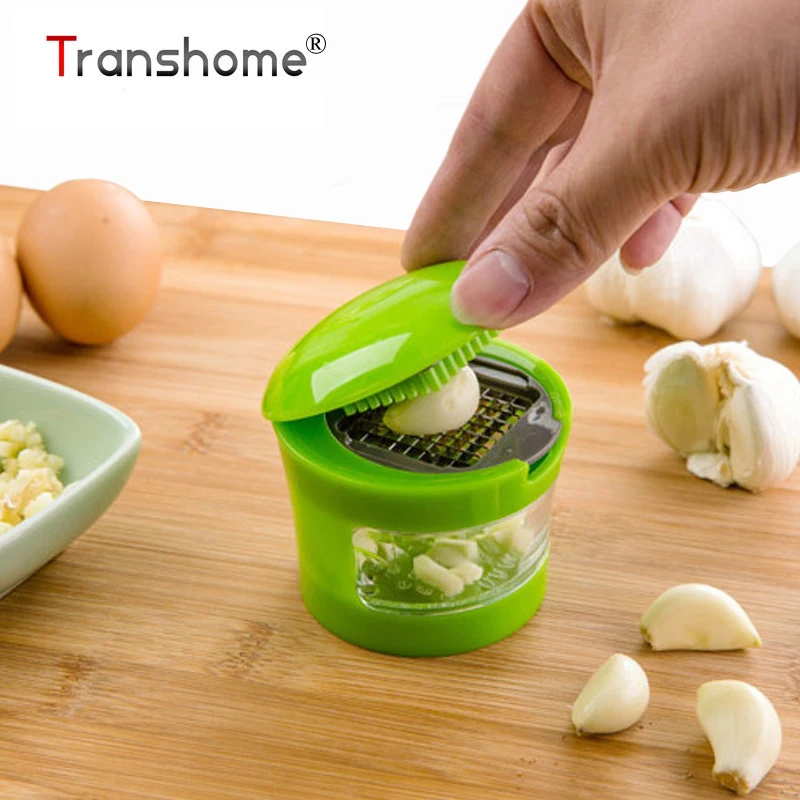 Transhome Garlic Press Chopper Garlic Crusher Grinder Slicer Cutter