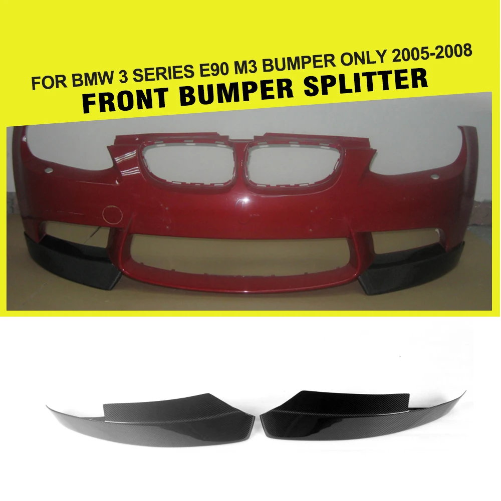 

Carbon Fiber Front Bumper Lip Splitters Winglets Cupwings for BMW 3 Series E90 E92 E93 M3 Bumper Only 2005 - 2008
