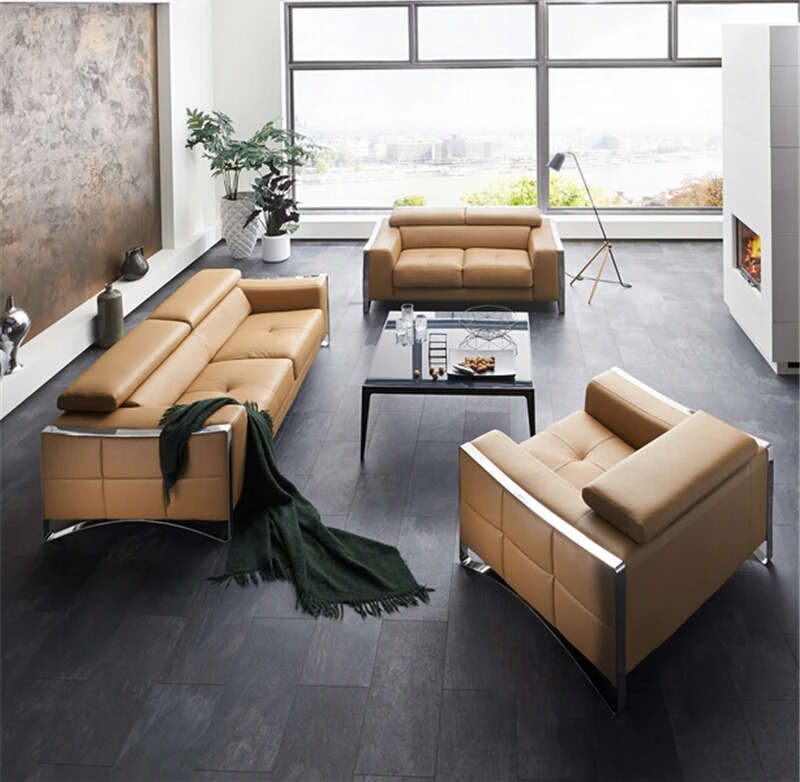 Современный диван с натуральной кожей для гостиной диван мебель