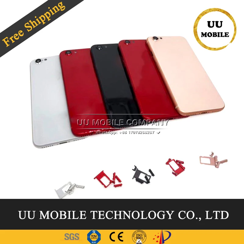 

New Perfect Quality Chassis Battery Door Housing for iphone 6G 6S 7G to 8 Back Cover Middle Frame without headphone jack+Buttons