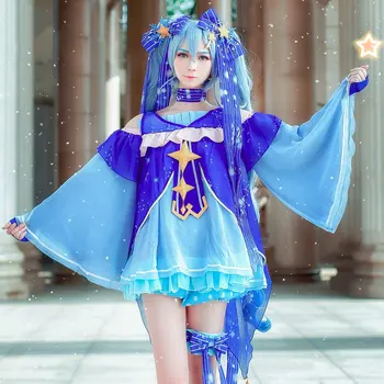 

Vocaloid Snow Miku Dress Uniform Outfit Hatsune Cosplay Costumes Halloween Party Cosplay