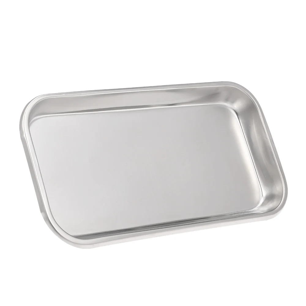 

1pcs Stainless Steel Surgical Medical Rectangle Tray Disinfection Plate For eyebrow lip Tattoo Sterilization