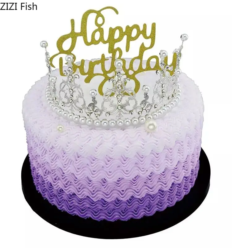 

Cake model Crown purple simulation Birthday Cake model tool Plastic model Window Show Shooting props Wedding decoration