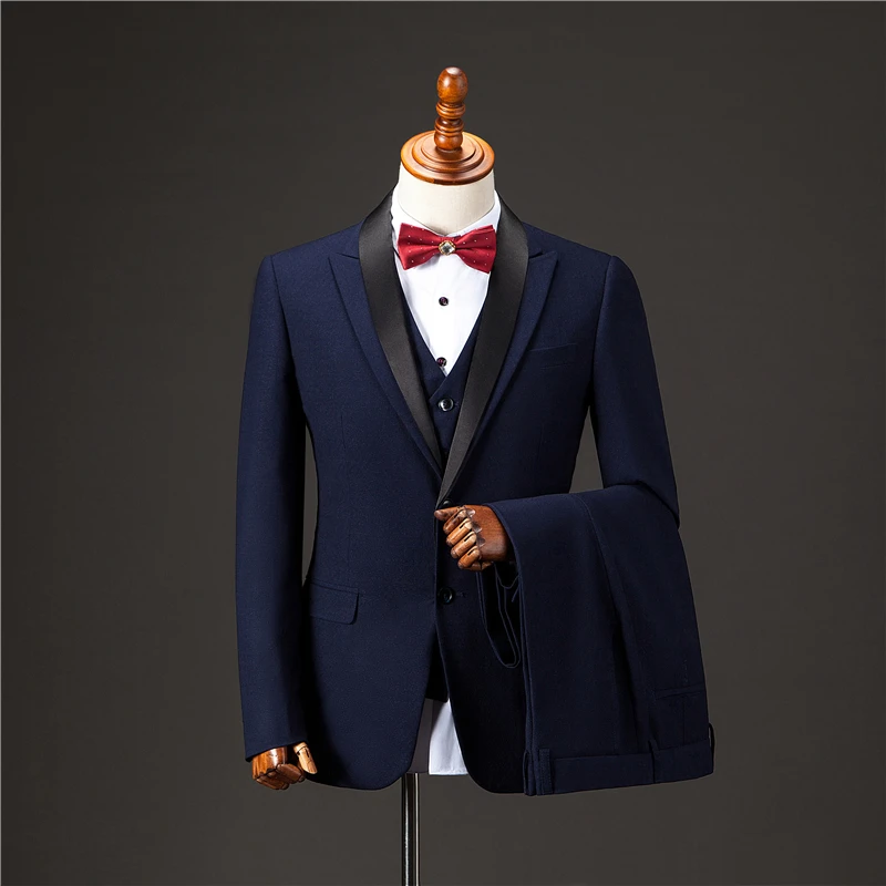 Gentleman Tailor-made Suits Men 3 Piece Slim Fit Leisure Wedding Party Custom Made Suit 2018 Fashion Mens CD30 | Мужская одежда