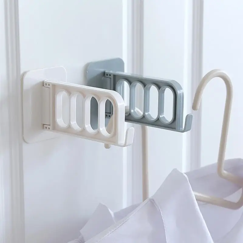 

Plastic Wall-mounted Multifunctional Seamless Clothes Storage Rack Hanger Hook