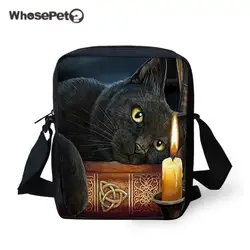 WHOSEPET женская сумка-мессенджер Готическая Лунная фаза Ведьмак кошка сумка через плечо для женщин кошелек маленький телефон монета сумки