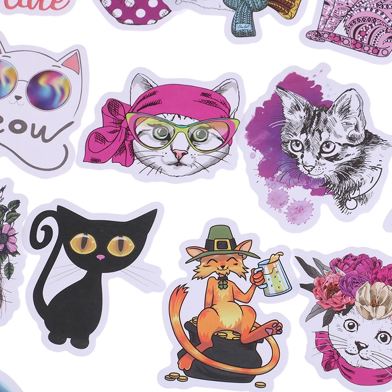 50 шт. DIY чемодан для ноутбука Скрапбукинг игрушка Kawaii Кот стикер Животное