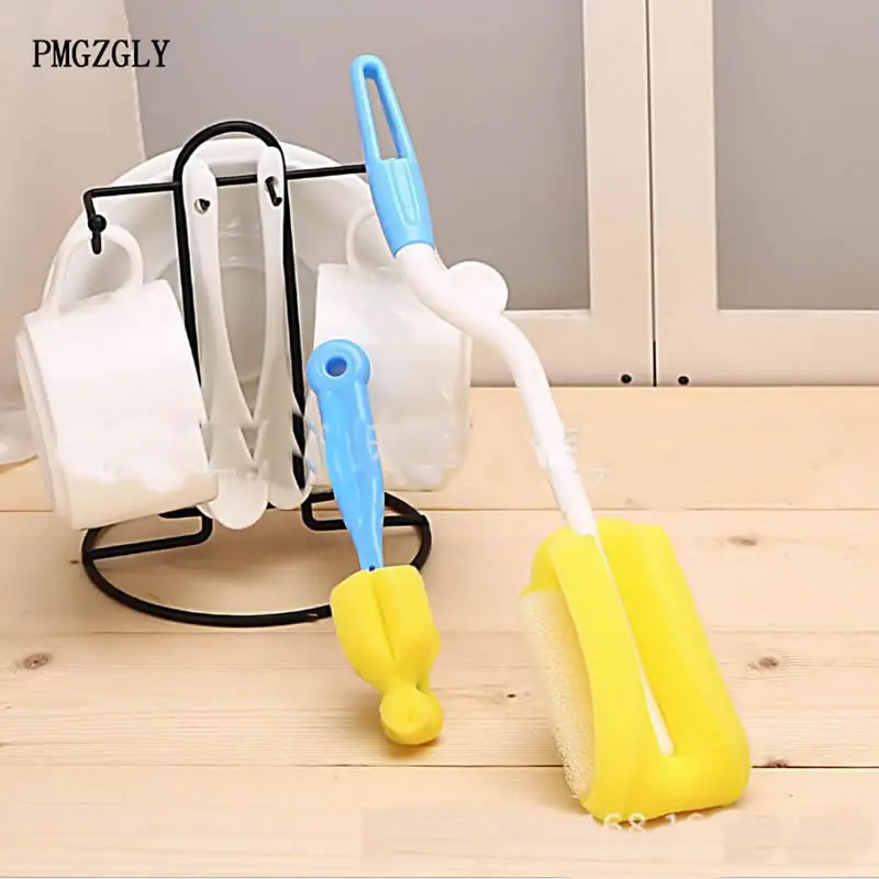 Baby Bottle Brushes Nipple Nylon Bristles Plastic Cleaning Brush Set