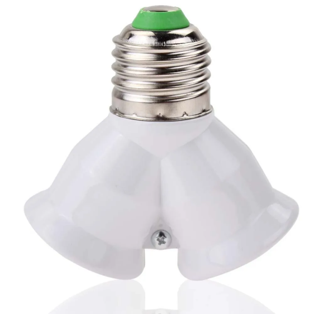 Screw E27 LED Base Light Lamp Bulb Socket 1 to 2 Splitter ... Screw E27 LED Base Light Lamp Bulb Socket 1 to 2 Splitter ...