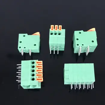

50PCS KF141R-2.54 2P 3P 4P 5P 6P 7P 8P 9P-20P Connection terminals 2.54mm Pitch Right Angle PCB Spring Teminal Block Connector