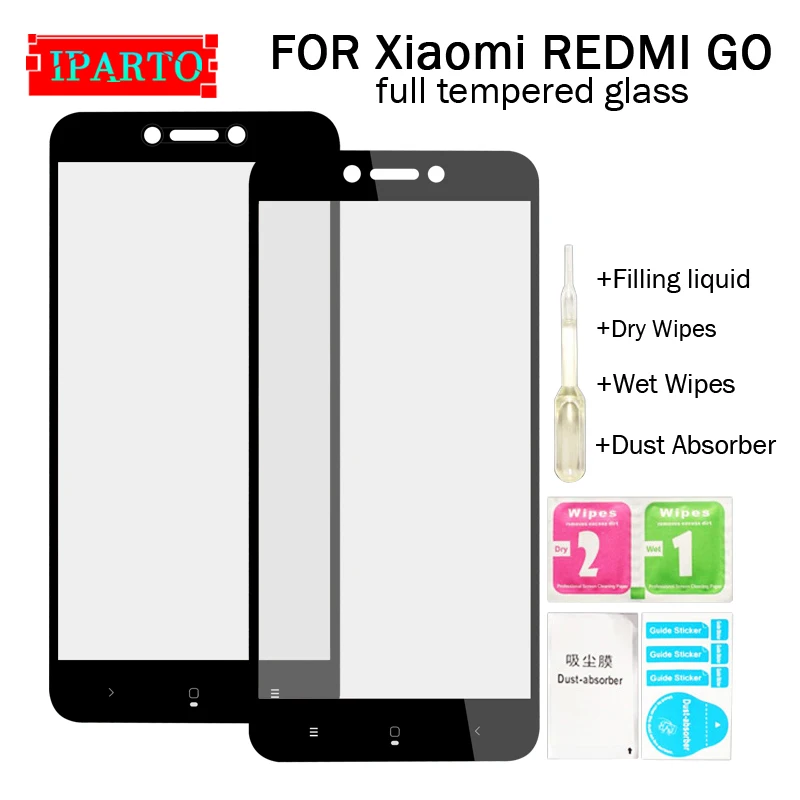 Для Xiaomi REDMI GO закаленное стекло 100% новый цветной Полноэкранный протектор экрана