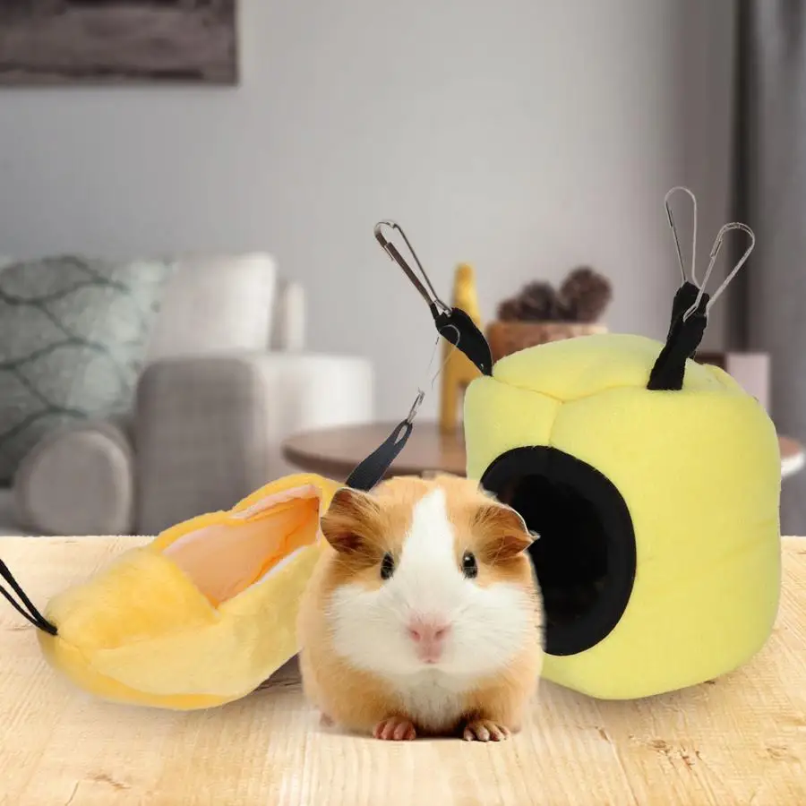 Pet кровать 2 шт хомяка постельные принадлежности, планер Кейдж гамак, домик хомяка игрушки для небольшого животного, питомца кролик домик хомяка кровать