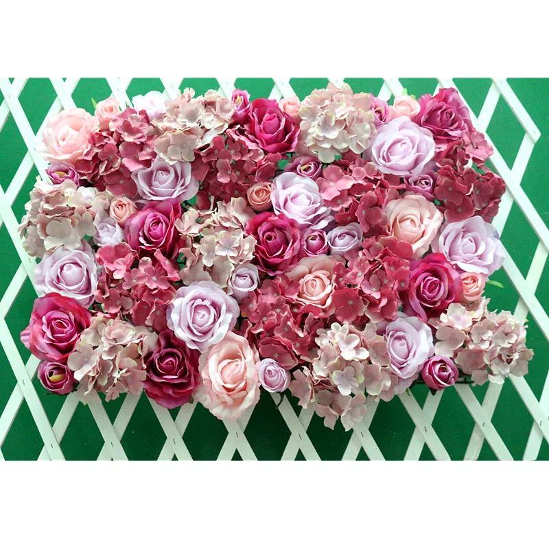 

Flone Wedding Decoration Silk Roses Hydrangea Flowers Wall Wedding Background Decoration Arch Flower Row Decoration