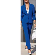2017 Time-limited Full Cotton Pantalones Mujer Hot Sale Womens Work Wear Jacket Formal Lady Casual Business Office Pants Suit