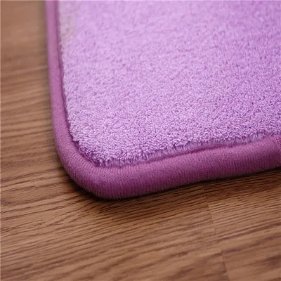 Coral velvet memory cotton carpet solid color door mat non-slip absorbent living room rug bedroom stairs anti-slip carpet