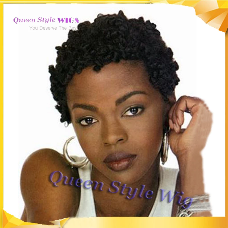 Glamorous African American Style Short Curly Hair Full Lace Wig