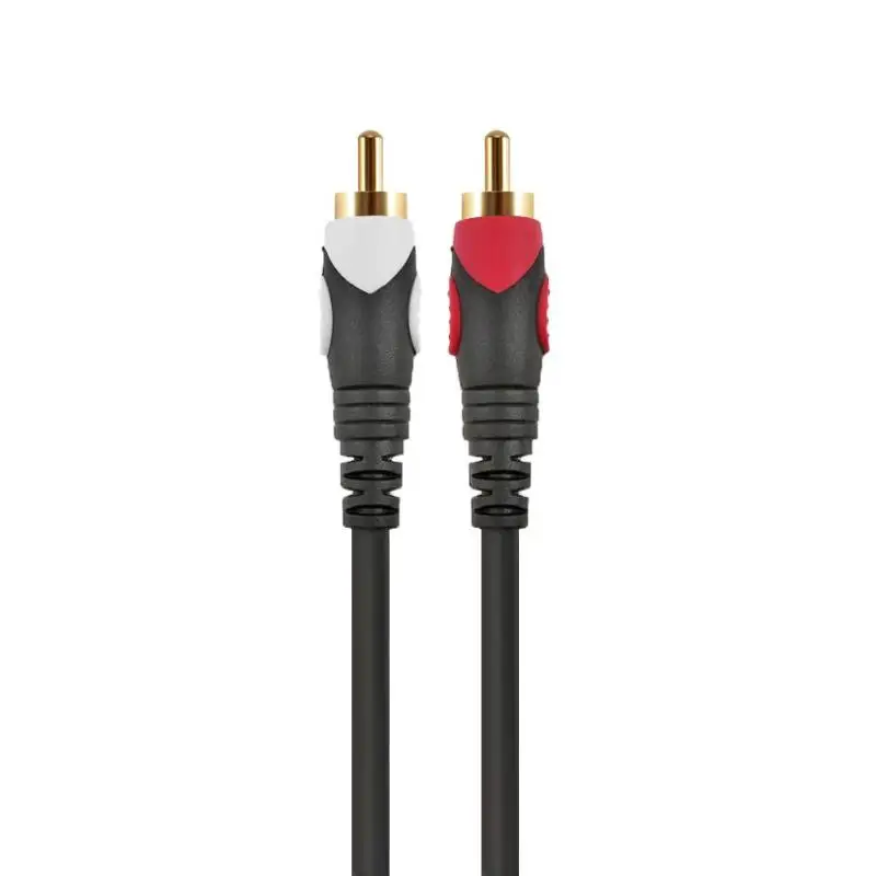 Аудиокабель с 2 RCA на два разъема 6 35 мм позолоченный 24K кабель Aux м 3 5 8 для гитарного