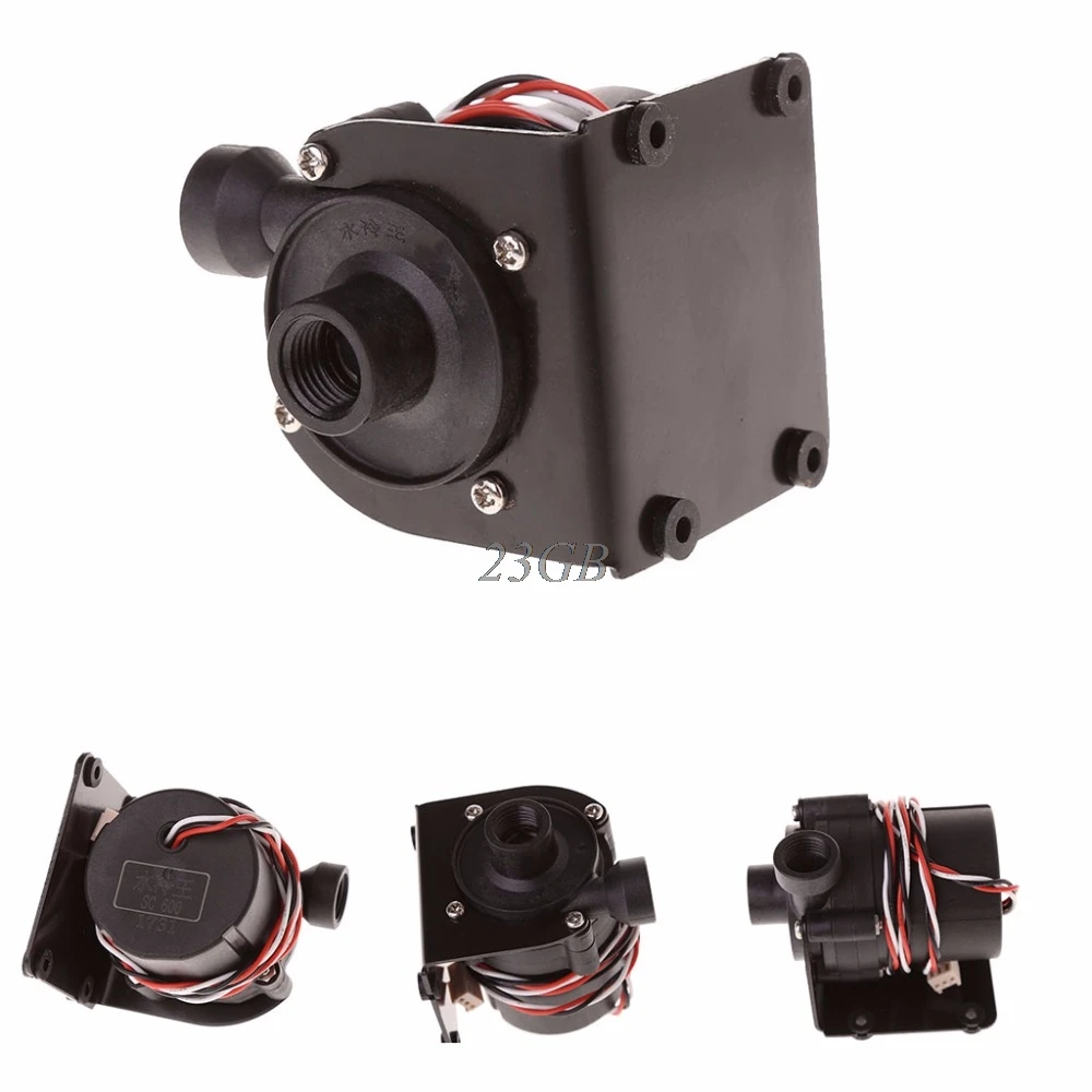 

DC 12V Water Pump 500 L/H G1/4 Input And Output With Iron Bracket M09