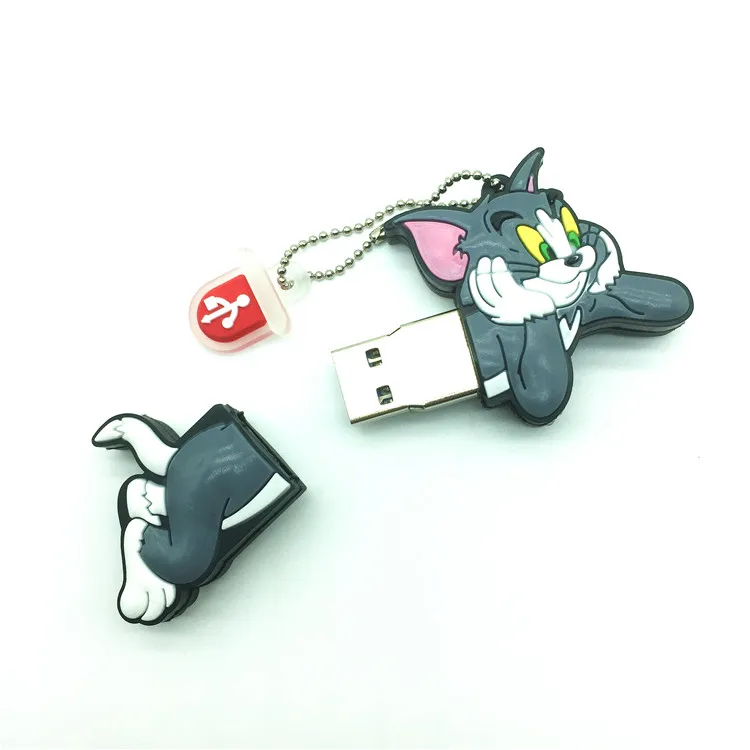 Высокая Скорость USB 3.0 Flash Drive 64 г накопитель 32 г флешки 16 г 8 ГБ 4 ГБ милый мультфильм Том и Джерри модель флешки и диск подарок