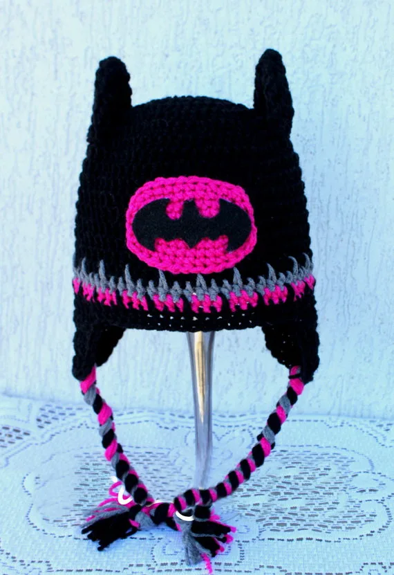 crochet batman hat