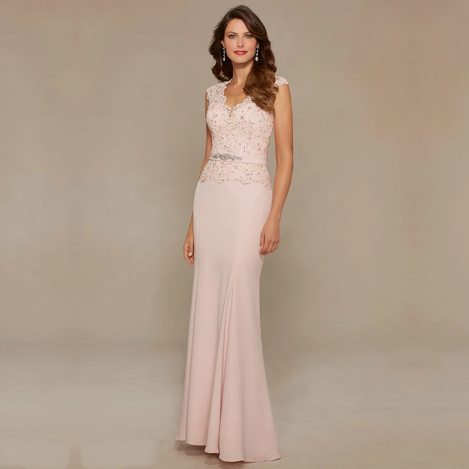 Элегантное кружевное шифоновое платье с v образным вырезом и бусинами Vestidos De Festa